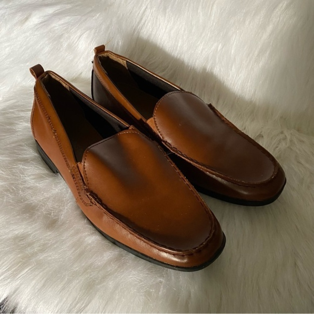 George Shoes Mens Size 10 Dress Loafers Brown Slip On